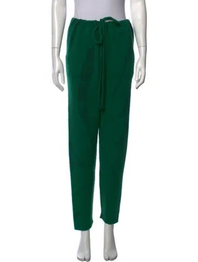 Pre-owned The Elder Statesman Cashmere Straight Leg Pants In Green