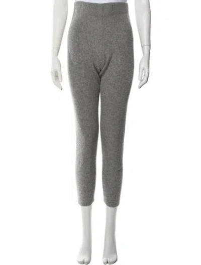Pre-owned The Elder Statesman Cashmere Straight Leg Pants In Grey