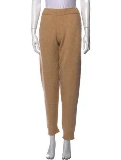 Pre-owned The Elder Statesman Cashmere Straight Leg Pants In Neutrals