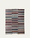 The Elder Statesman Cashmere Stripe Super Soft Blanket In Anmbtrdt