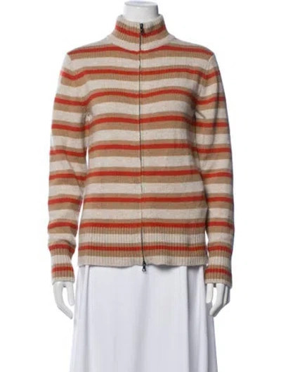 Pre-owned The Elder Statesman Cashmere Striped Jacket W/ Tags In Multi