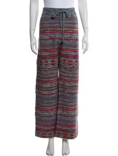 Pre-owned The Elder Statesman Cashmere Striped Pajamas In Multi