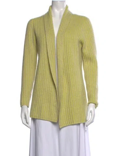 Pre-owned The Elder Statesman Cashmere Striped Sweater In Green