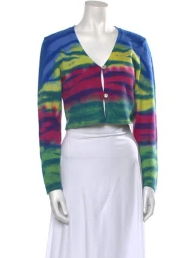 Pre-owned The Elder Statesman Cashmere Striped Sweater In Multi