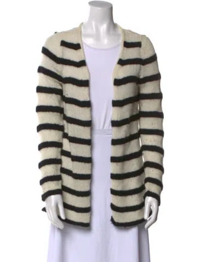 Pre-owned The Elder Statesman Cashmere Striped Sweater In Neutral