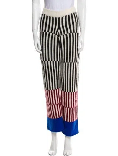 Pre-owned The Elder Statesman Cashmere Striped Sweatpants In Multi