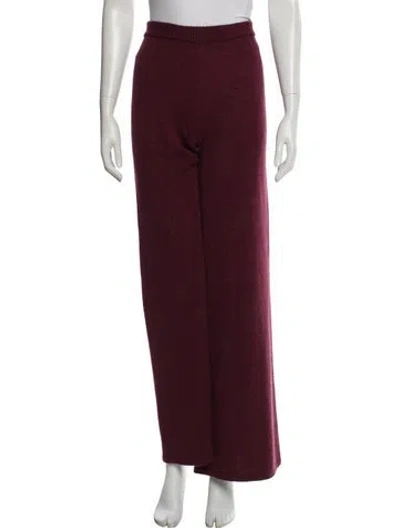 Pre-owned The Elder Statesman Cashmere Sweatpants In Burgundy