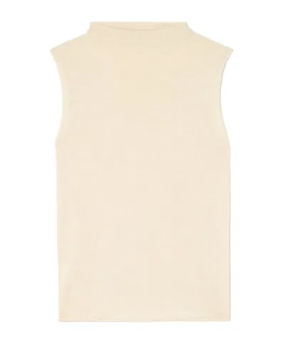 The Elder Statesman Cashmere Tank In Neutral
