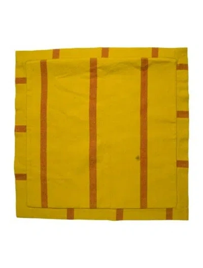 Pre-owned The Elder Statesman Cashmere Throw Pillow Cover In Yellow