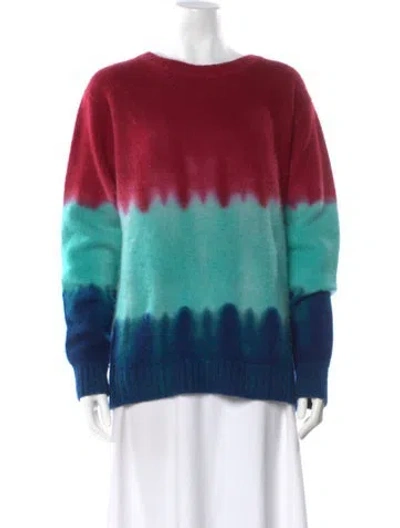 Pre-owned The Elder Statesman Cashmere Tie-dye Print Sweater In Multi