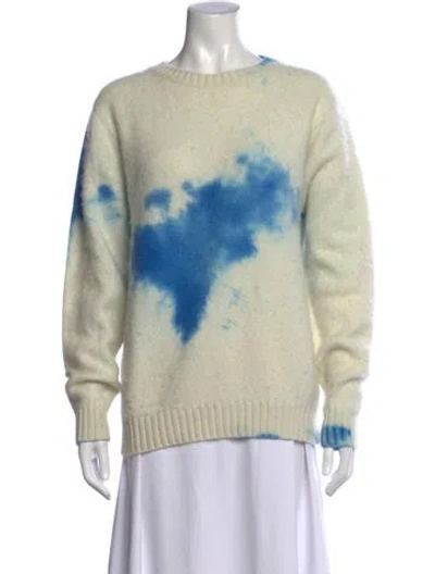 Pre-owned The Elder Statesman Cashmere Tie-dye Print Sweater In Multi