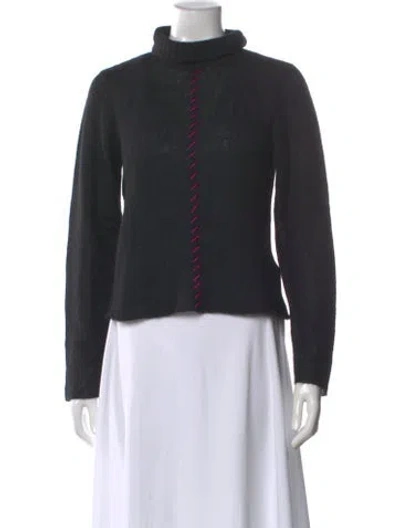 Pre-owned The Elder Statesman Cashmere Turtleneck Sweater In Black