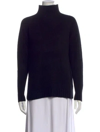 Pre-owned The Elder Statesman Cashmere Turtleneck Sweater In Black