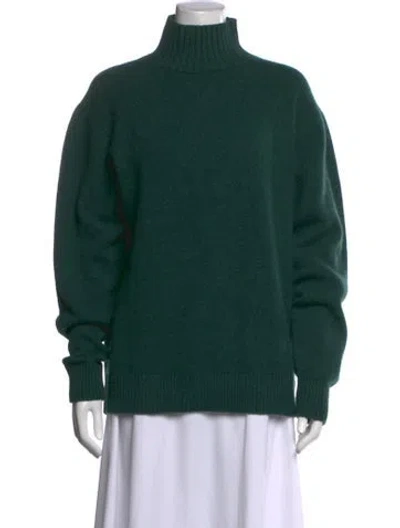 Pre-owned The Elder Statesman Cashmere Turtleneck Sweater W/ Tags In Green