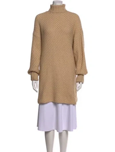 Pre-owned The Elder Statesman Cashmere Turtleneck Sweater W/ Tags In Neutrals