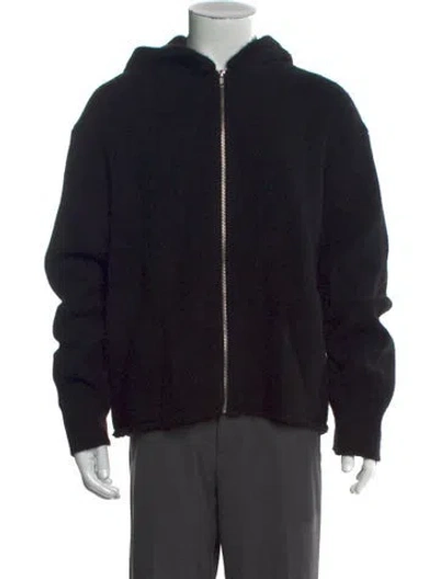 Pre-owned The Elder Statesman Cashmere V-neck Cardigan In Black
