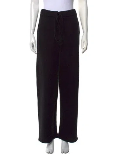 Pre-owned The Elder Statesman Cashmere Wide Leg Pants W/ Tags In Black