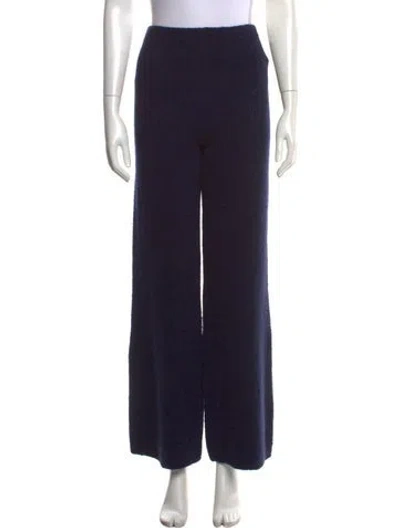 Pre-owned The Elder Statesman Cashmere Wide Leg Pants W/ Tags In Blue