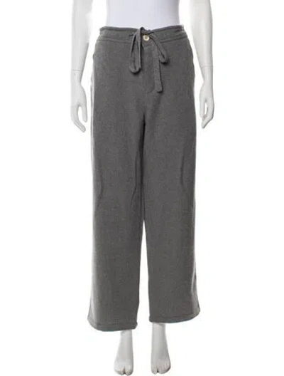 Pre-owned The Elder Statesman Cashmere Wide Leg Pants W/ Tags In Gray