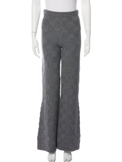 Pre-owned The Elder Statesman Cashmere Wide Leg Pants W/ Tags In Grey