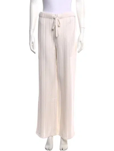 Pre-owned The Elder Statesman Cashmere Wide Leg Pants W/ Tags In Neutral