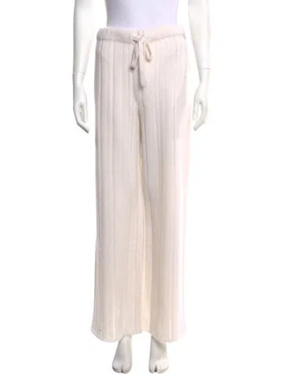 Pre-owned The Elder Statesman Cashmere Wide Leg Pants W/ Tags In Neutral