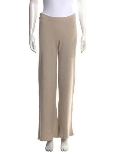 Pre-owned The Elder Statesman Cashmere Wide Leg Pants W/ Tags In Neutral