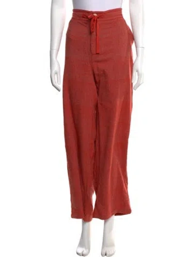 Pre-owned The Elder Statesman Cashmere Wide Leg Pants W/ Tags In Orange