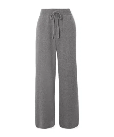 The Elder Statesman Cashmere Wide-leg Track Pants In Gray