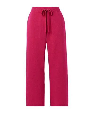 The Elder Statesman Cashmere Wide-leg Track Pants In Pink