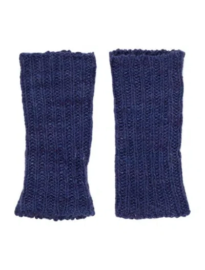 Pre-owned The Elder Statesman Cashmere Wrist Warmers In Blue