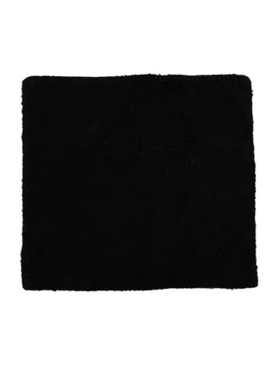 Pre-owned The Elder Statesman Cashmere-blend Bouclé Pillow Sham In Black