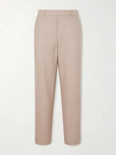 The Elder Statesman Cashmina Slacker Straight-leg Wool And Cashmere-blend Trousers In Neutral