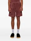 The Elder Statesman Chenille Shorts In Brown