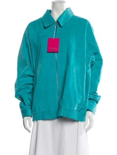 Pre-owned The Elder Statesman Colorblock Pattern Jacket W/ Tags In Blue
