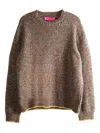 The Elder Statesman Confetti Wool-blend Sweater In Brown