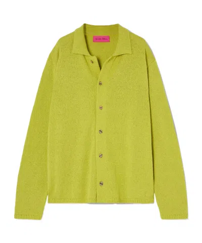 The Elder Statesman Cotton Cardigan In Green