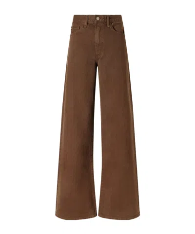 The Elder Statesman Cotton-twill Wide-leg Pants In Brown