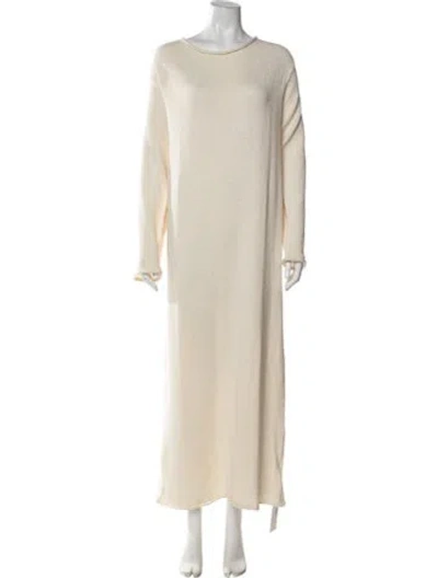 Pre-owned The Elder Statesman Crew Neck Long Dress W/ Tags In Neutrals