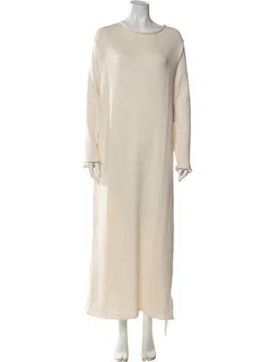 Pre-owned The Elder Statesman Crew Neck Long Dress W/ Tags In Neutrals