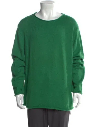 Pre-owned The Elder Statesman Crew Neck Long Sleeve Pullover W/ Tags In Green