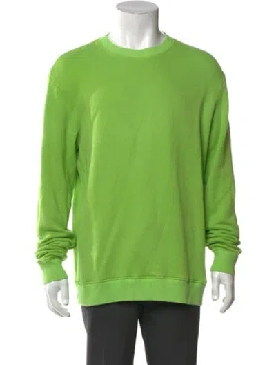 Pre-owned The Elder Statesman Crew Neck Long Sleeve Sweatshirt In Green