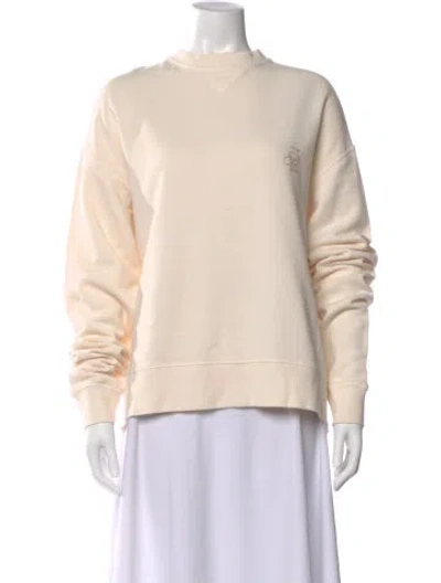 Pre-owned The Elder Statesman Crew Neck Long Sleeve Sweatshirt In Neutral