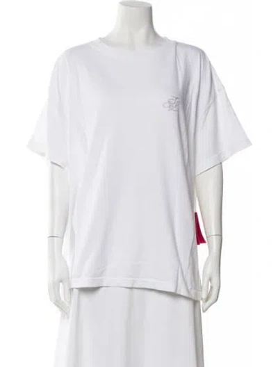 Pre-owned The Elder Statesman Crew Neck Short Sleeve T-shirt W/ Tags In White