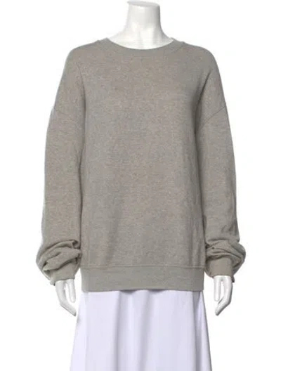 Pre-owned The Elder Statesman Crew Neck Sweater In Grey