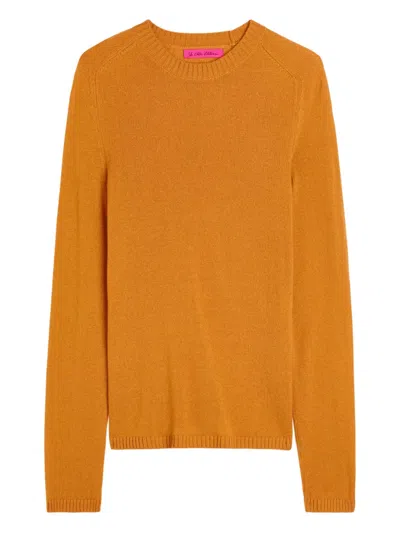 The Elder Statesman Crew-neck Sweater In Orange