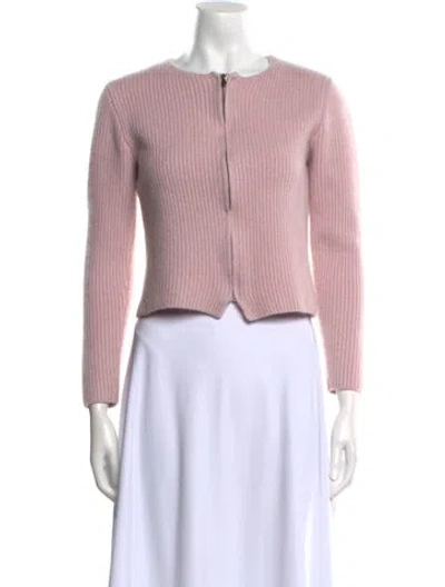 Pre-owned The Elder Statesman Crew Neck Sweater In Pink