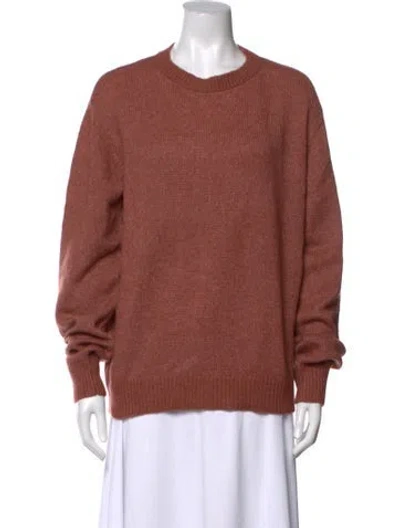 Pre-owned The Elder Statesman Crew Neck Sweater In Red