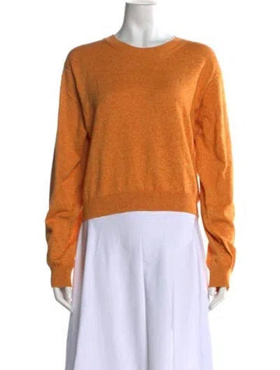 Pre-owned The Elder Statesman Crew Neck Sweater In Yellow