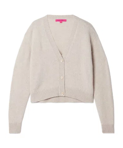 The Elder Statesman Cropped Loose Knit Sweater In White